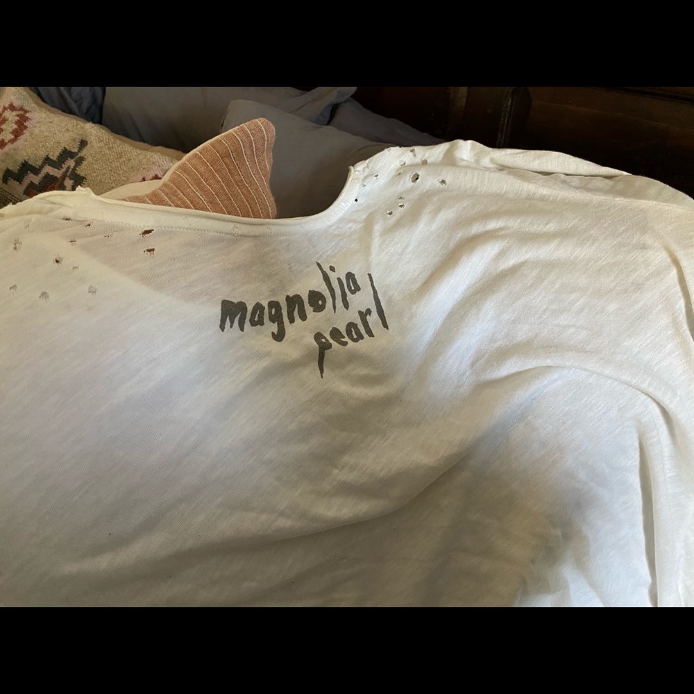 Magnolia pearl calf length off white dress